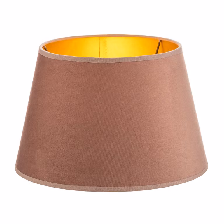 Paralume Cone altezza 18 cm, rosa/oro Duolla, Violetto / Fucsia / Rosa, Tessuto / Stoffa / Seta