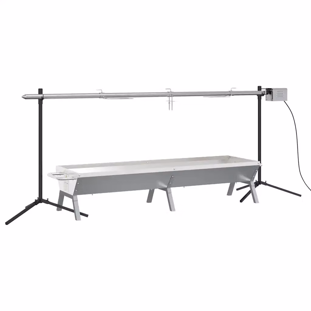Set Griglia e Vassoio per Barbecue a Carbone VidaXL in Acciaio Inox Argento – 2