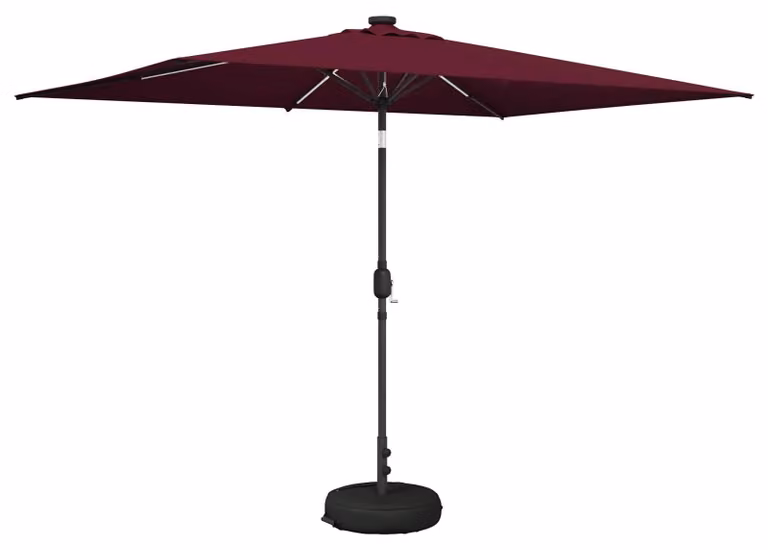 Parasol da Giardino con Luci LED 200 x 300 cm Poliestere