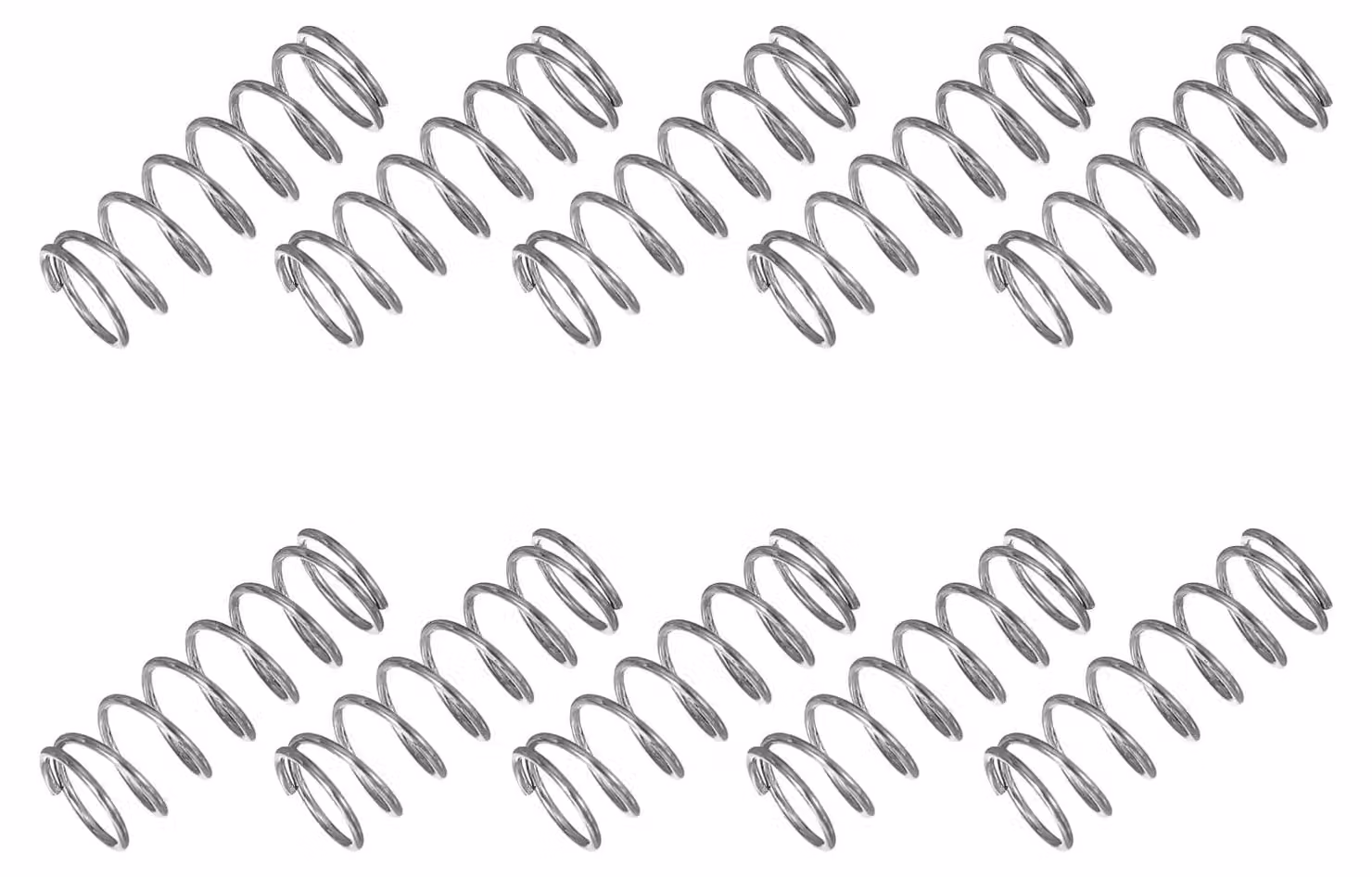Molla a compressione, dimensioni 11x1x30 mm, acciaio inossidabile 304, confezione da 10 pezzi