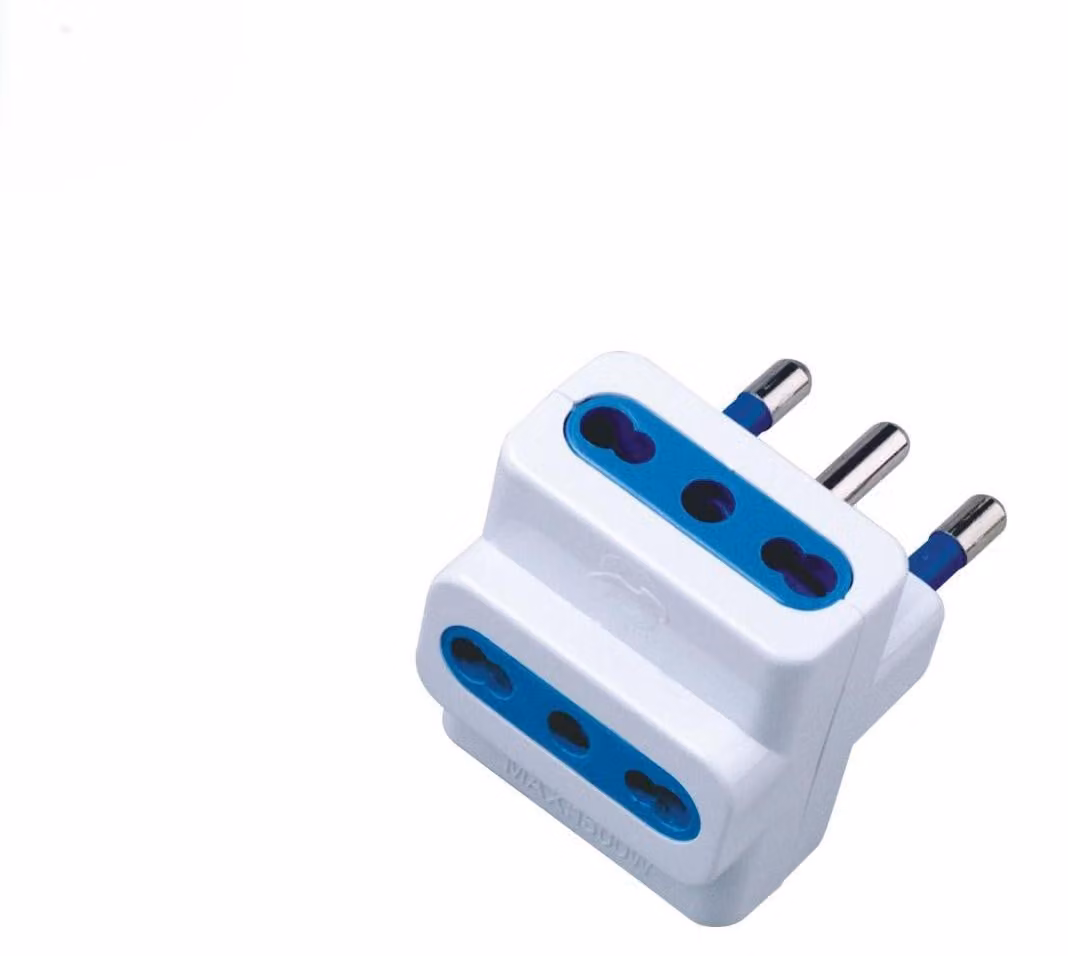 Alcapower Adattatore Triplo 16A Presa Italiana 3 Poli 250V AC Potenza Massima 1500W Presa Multipla Bianca Compatibile con Standard Civile Italiano