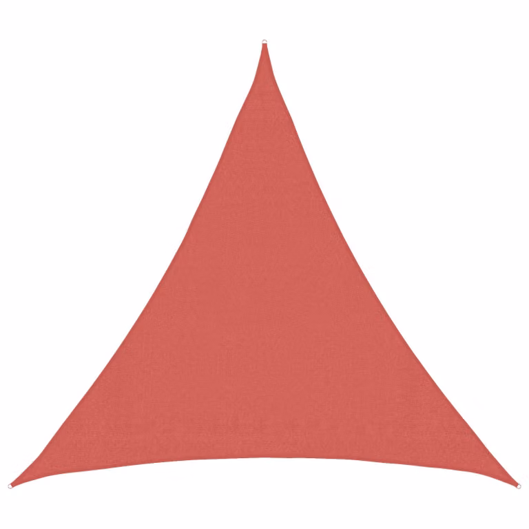 Telo Ombra Triangolare vidaXL in HDPE Colore Terracotta L/P/H: 2 x 2 x 2 m