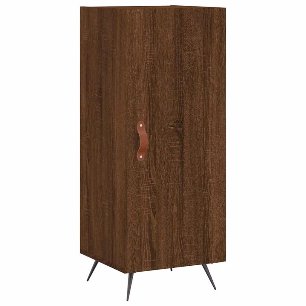 Credenza Rovere Marrone 34,5x34x90 cm in Legno Multistrato