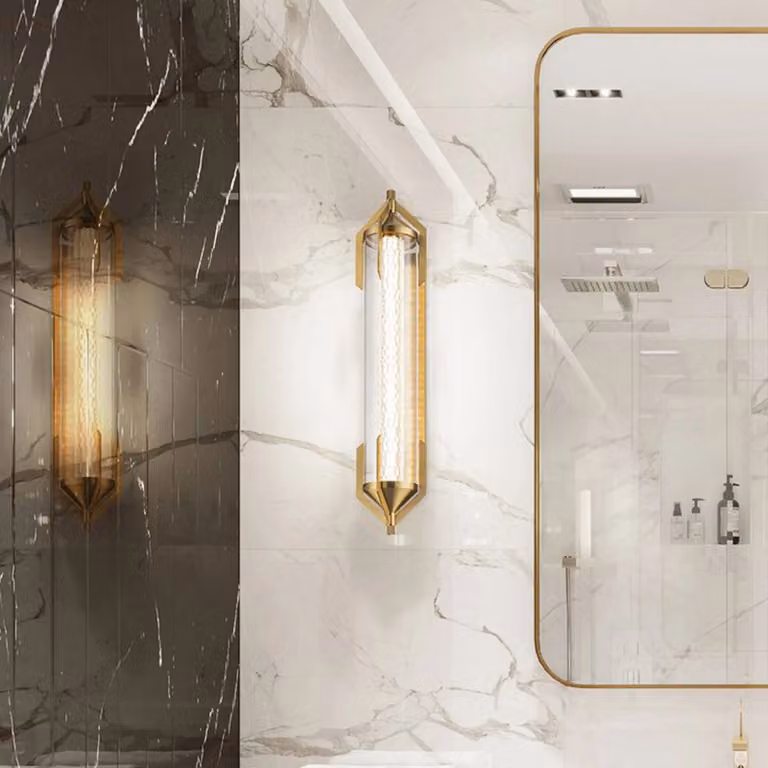 Quintiesse Applique da parete ESPADA, dimmerabile, Ottone / Oro, Bagno, Alluminio, Moderno, Applique