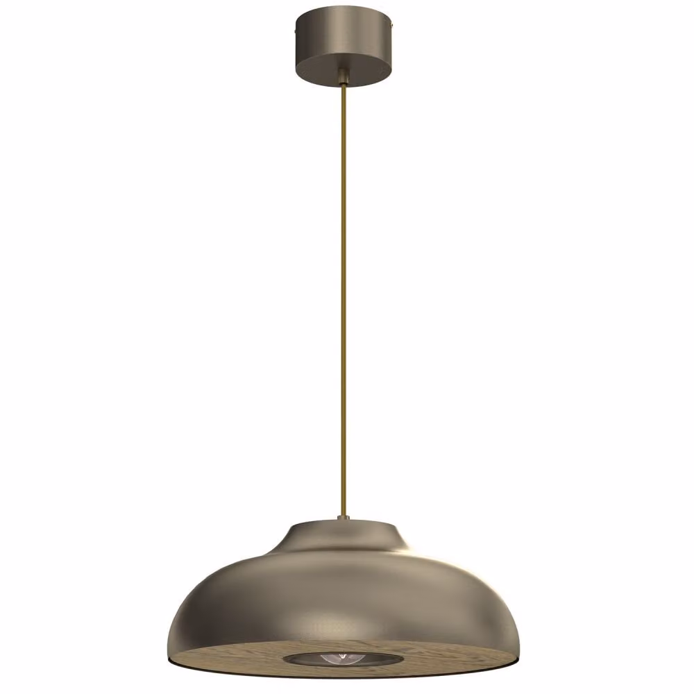 Lampada a sospensione Bilbao oro titanio 1xE27x15W metallo, dimensioni: 110x39x39 cm, IP20, Luminex