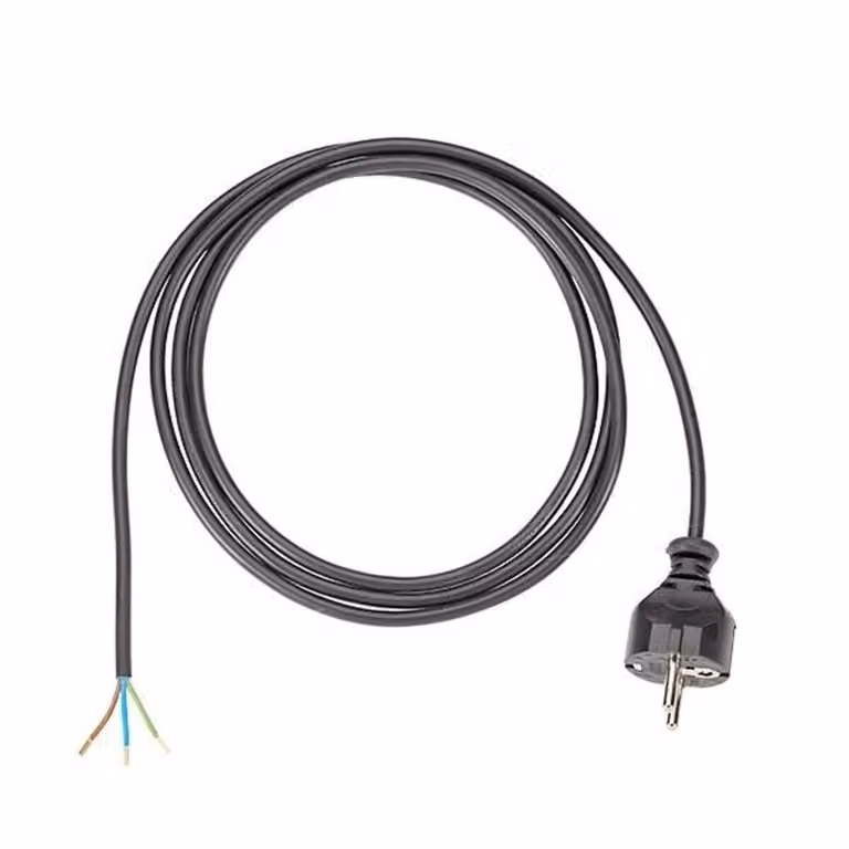 Cavo di alimentazione BACHMANN H03VV-F 3G0,75, confezionato singolarmente, nero, 3 m