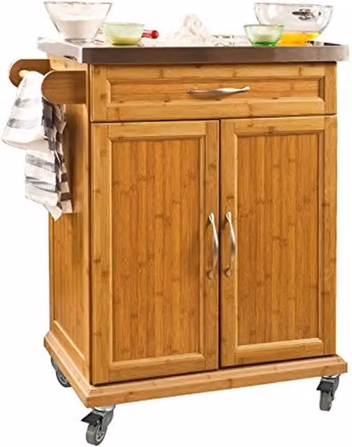 Carrello Cucina con Superficie in Acciaio Inox