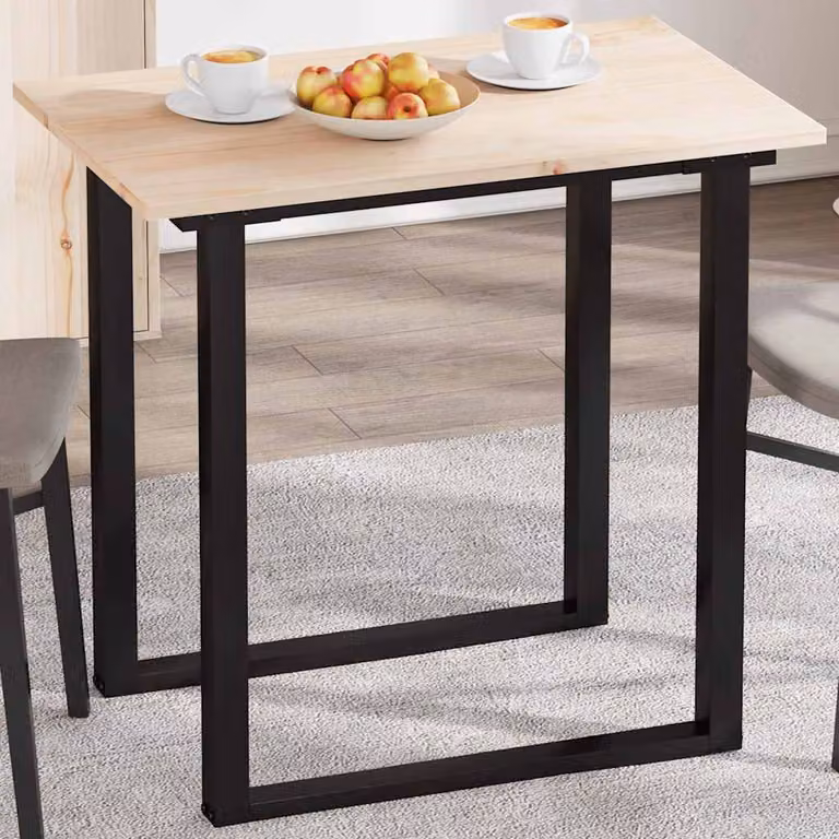 Piano per tavolo rettangolare vidaXL in legno massello di pino marrone, L: 80 cm, P: 50 cm, H: 1,7 cm