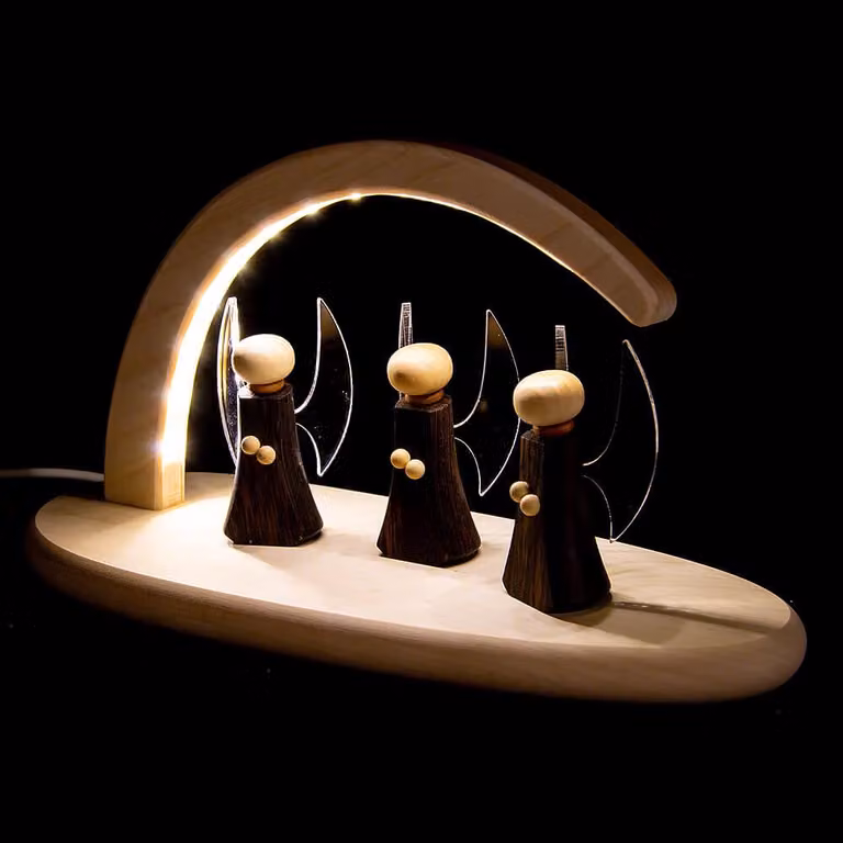 Angelo ad arco con illuminazione a LED LxHxP 24x13x10cm NUOVO