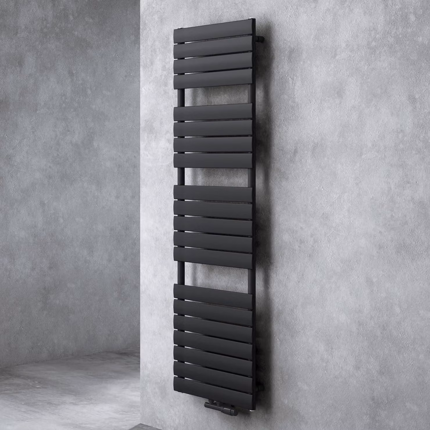 doporro Scaldasalviette 180x50cm, Radiatore Piatto Termoarredo da Bagno Riscaldamento da Acqua Calda Portasciugamani in Acciaio, Antracite