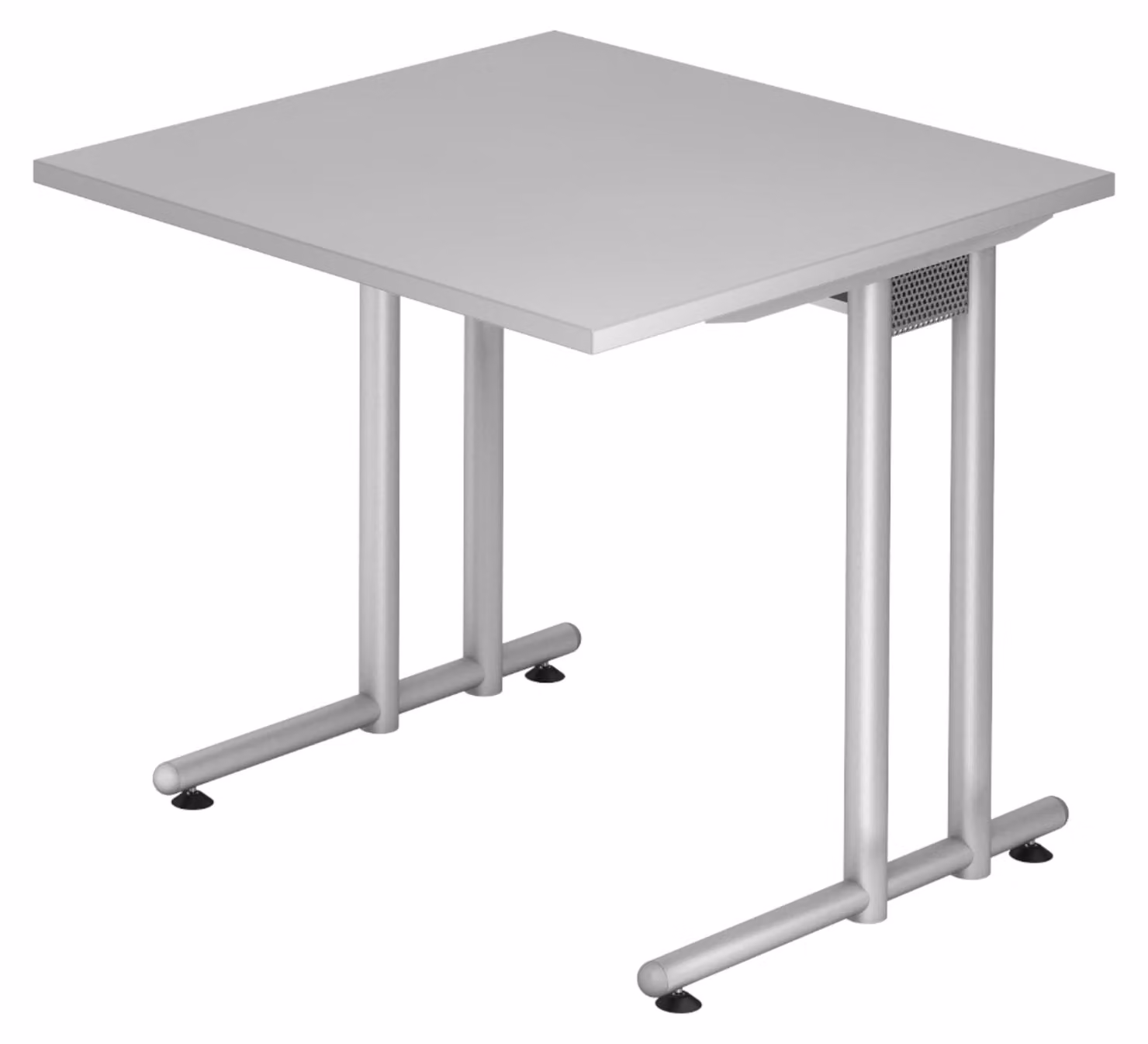 bümö Scrivania Serie-N - Dimensioni: 80 x 80 cm, Decorazione: Grigio