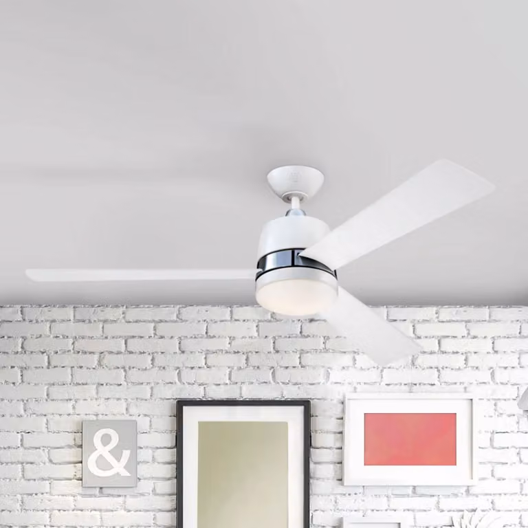 Westinghouse Tristan ventilatore luce bianco/acero, Legno chiaro, Soggiorno / Sala da pranzo, Legno, Moderno