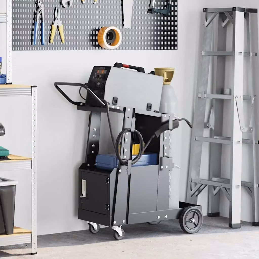 Carrello per saldatura in acciaio nero DESIGN IN con ruote bloccabili L: 91 cm, P: 47 cm, H: 96 cm CFW8956833 – 2
