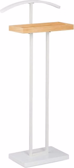 Servo Muto moderno porta abiti 50 x 40 x 20 cm in legno chiaro bianco 13_0007552