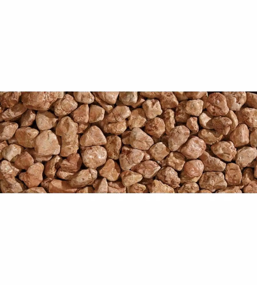 Ciottoli di Marmo Rosso Verona - Decorazione Giardino - 20 kg
