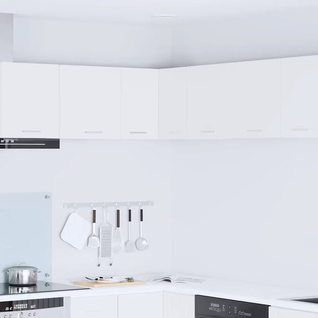 Armadio pensile da cucina vidaXL Bianco con ante a battente in MDF, L 57 x P 40 x H 57 cm