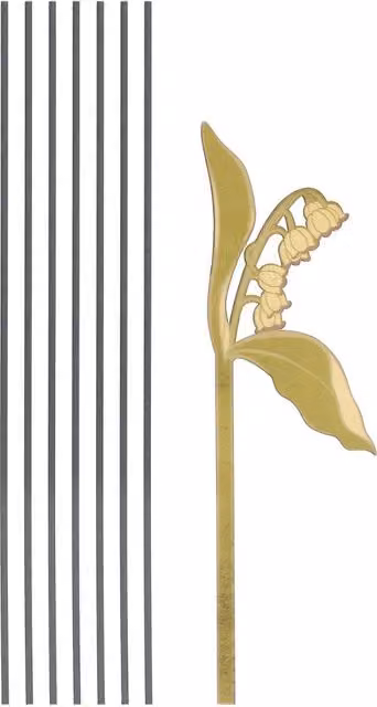 Diffusore a bastoncini con pescante floreale Bloom THUN oro