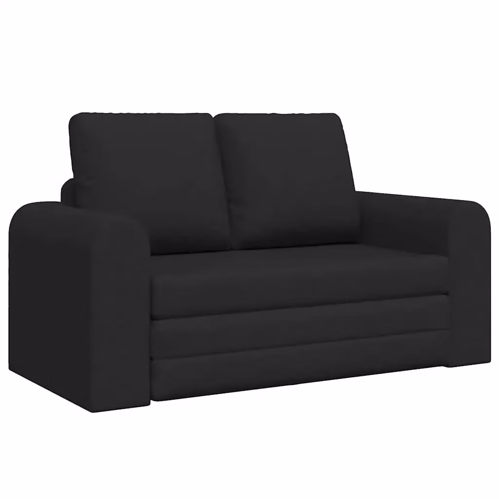 Divano letto vidaXL in tessuto nero con struttura in metallo e composito L: 148 cm, P: 71 cm, H: 83 cm – 2