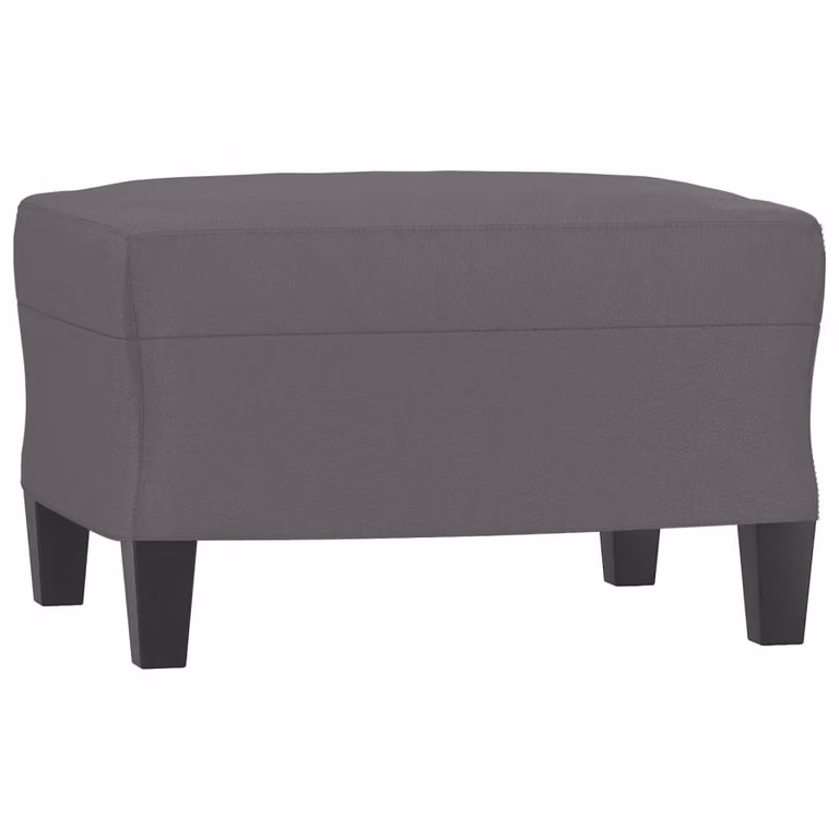 Poggiapiedi Grigio 60x50x41 cm in Pelle finta