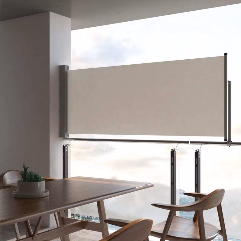 Maison Exclusive - Tenda laterale estensibile 100 x 300 cm Crema