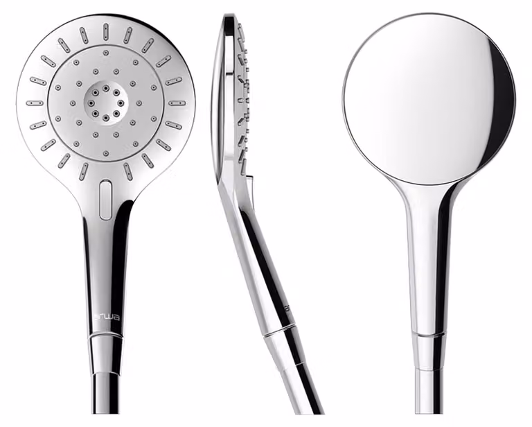 LAUFEN MyTwin120 Douchette à main, RubiClean, 3 jets, EcoChoice, diamètre 120mm, 100000, HF939029100000, HF939029100000