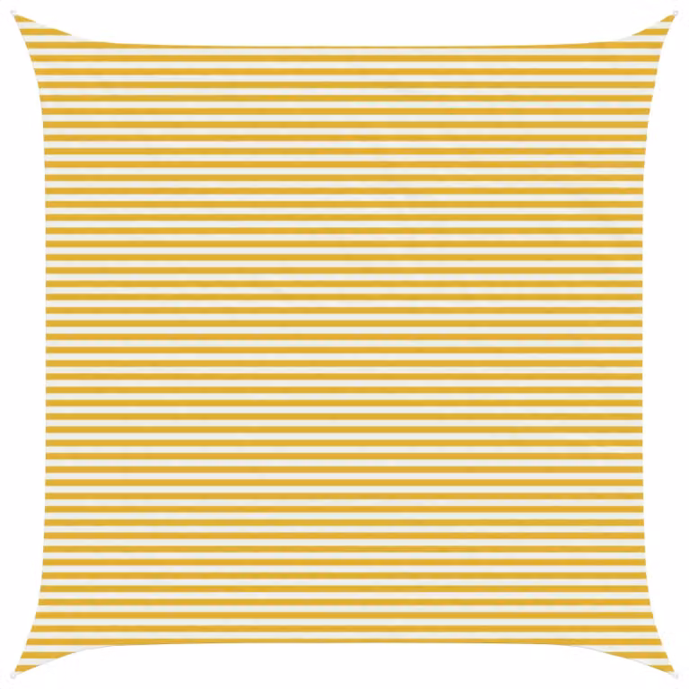 Telo Ombra Giallo e Bianco 7 x 7 m HDPE