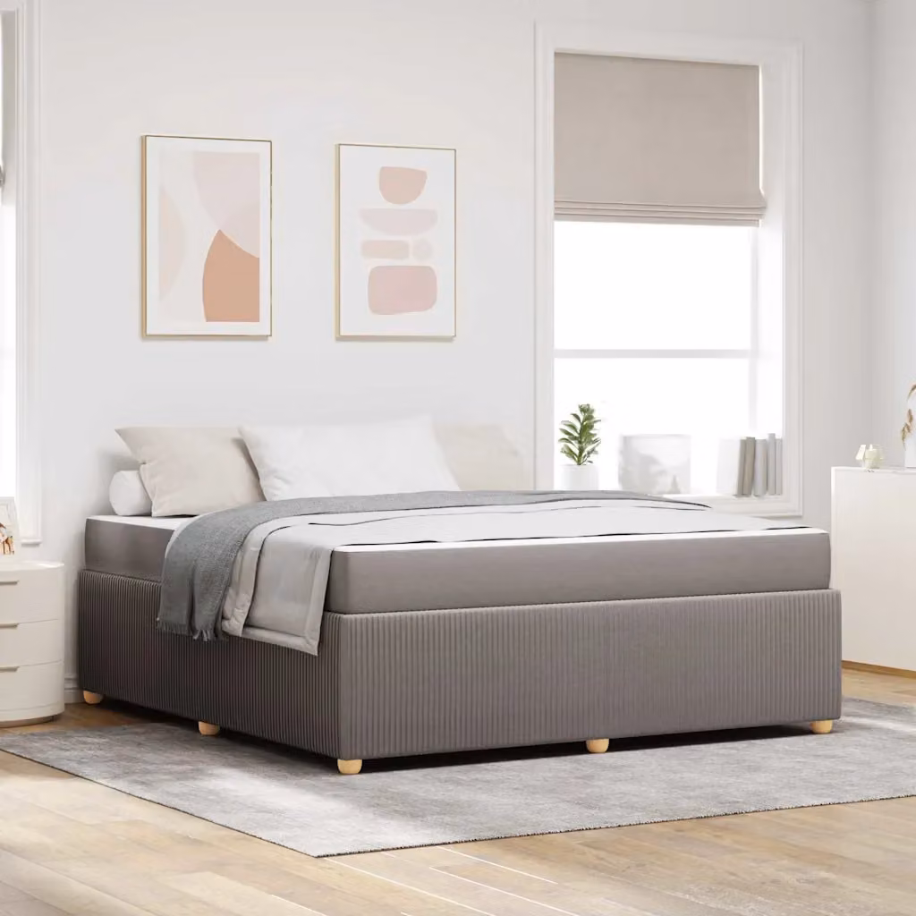 Struttura del letto imbottita vidaXL Talpa in tessuto beige o grigio L/P: 180 x 200 cm – 1