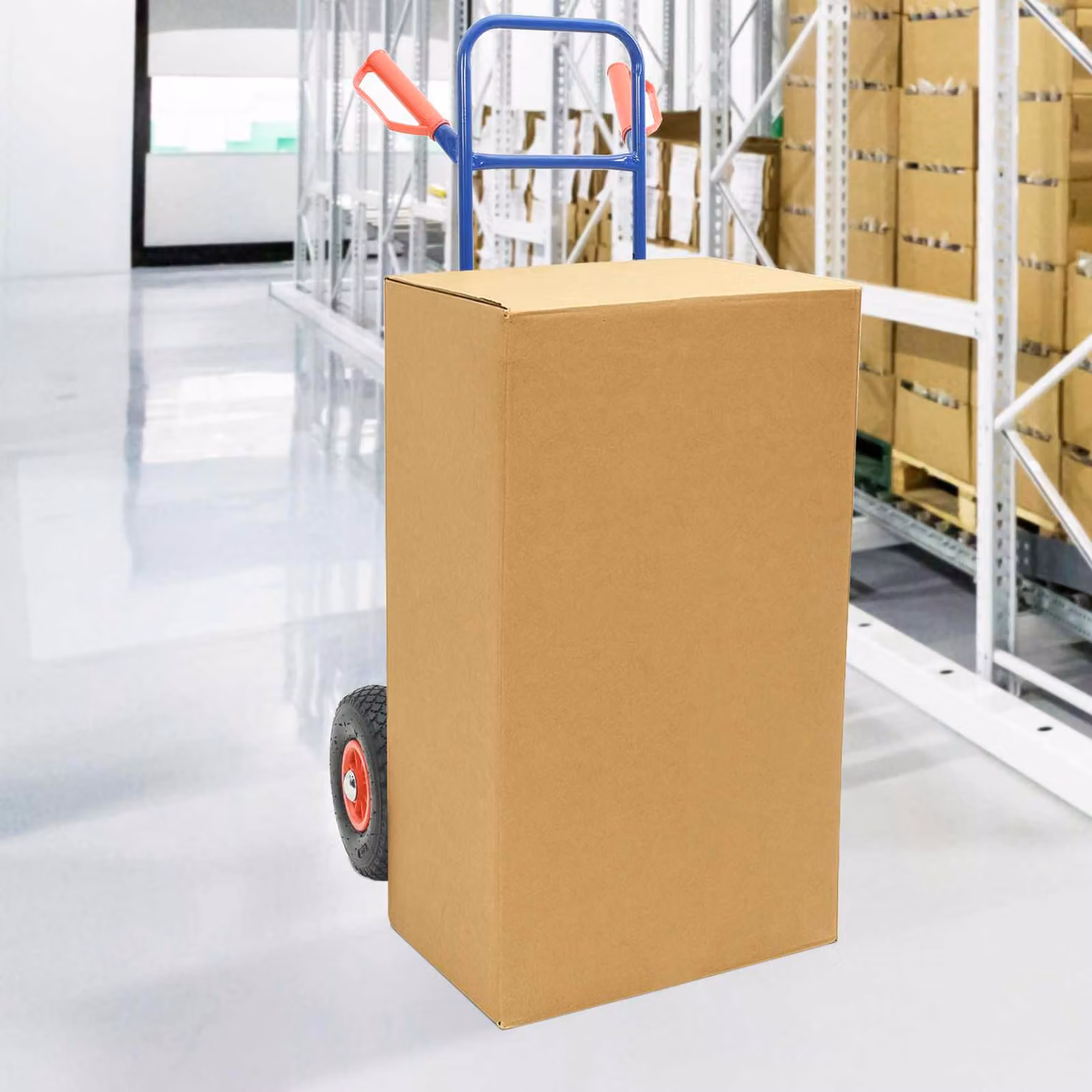 vidaXL Carrello Pieghevole Estensibile Blu e Rosso L/P/H: 49,5 x 53 x 114 cm