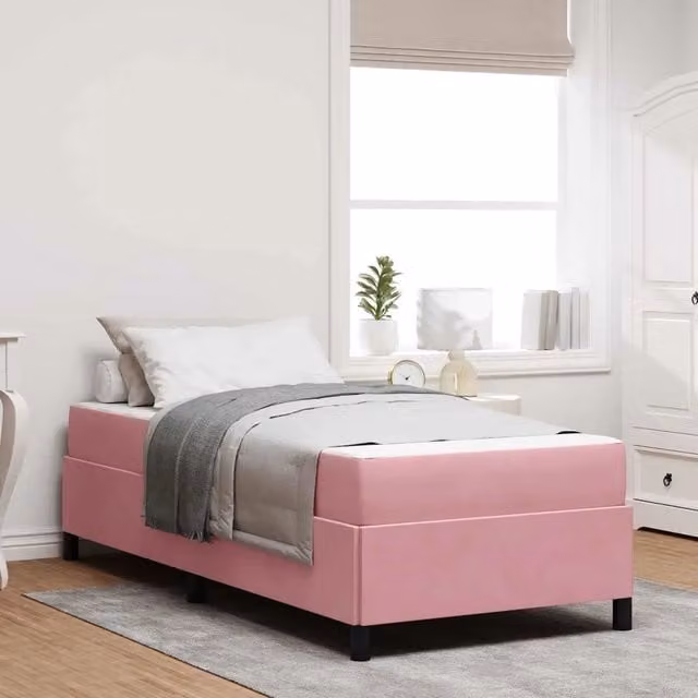 Struttura del letto Rosa 80 x 200 cm Tessuto 3399029