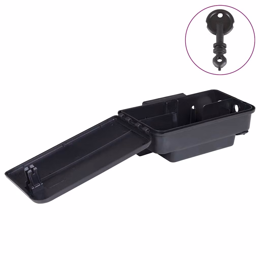 Set di 4 trappole per topi vidaXL colore nero L/P/H: 22 x 12,5 x 7,5 cm