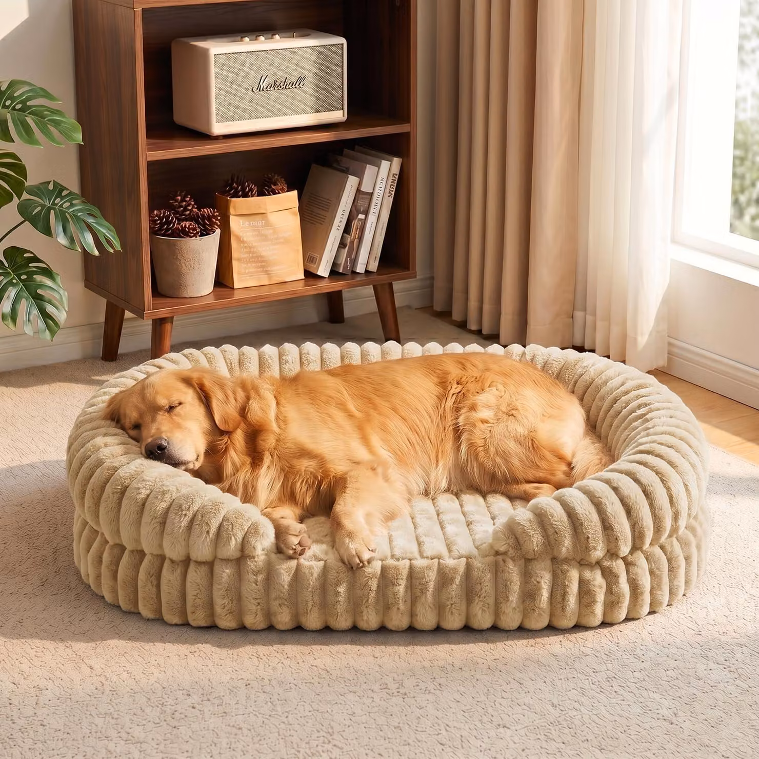 Cuccia ortopedica per cani, in memory foam, dimensioni 123x90 cm, taglia XXL, ideale per cani di grossa taglia