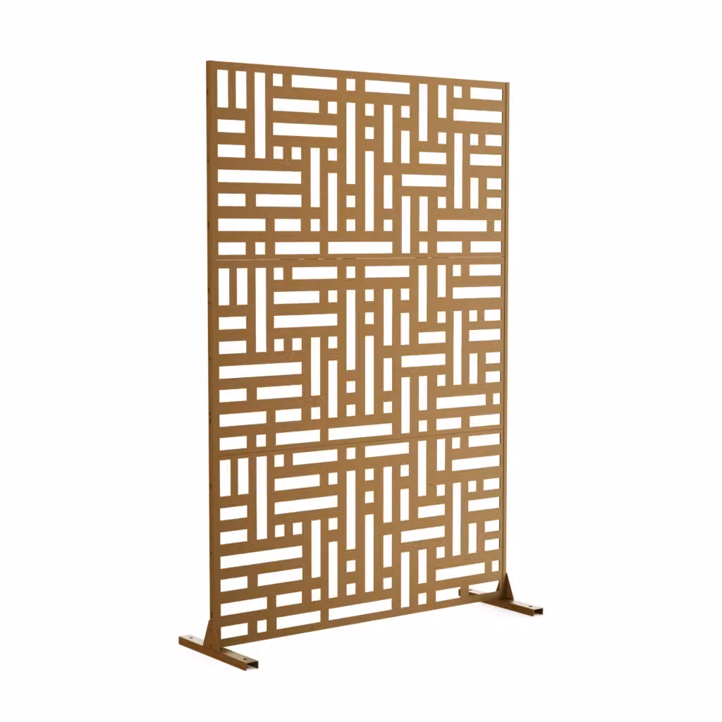 Pannello Divisorio Bernalda casa.pro in Acciaio Traforato Marrone L: 120 cm, H: 180 cm – 2