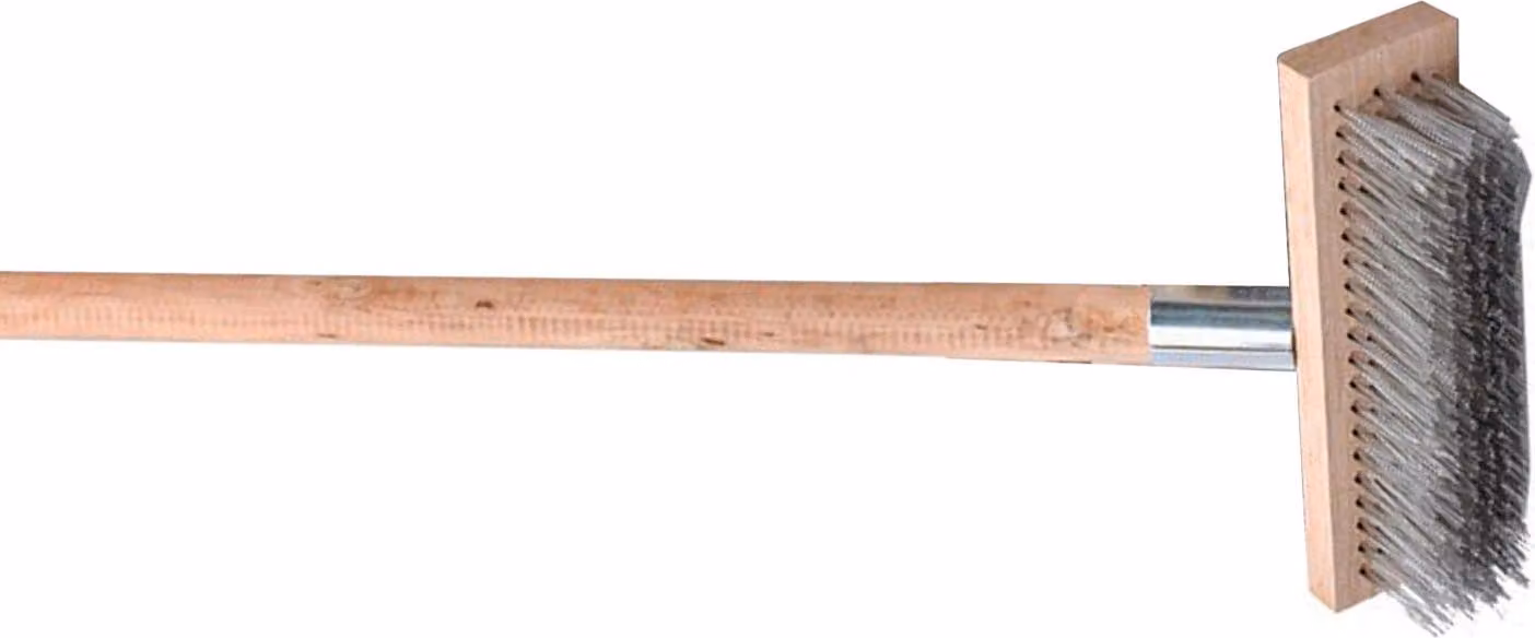 Spazzola per pavimenti per superfici ruvide, lavapavimenti in filo d'acciaio inossidabile, 20 cm