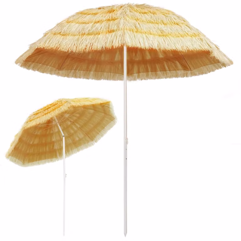 vidaXL Ombrellone natura 240 cm stile hawaiano