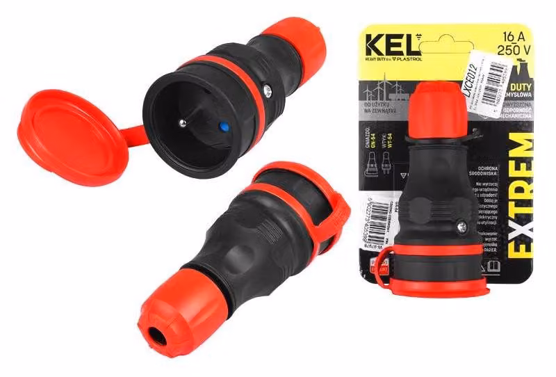 Presa resistente KEL ELEK-23547 IP54, 16A/250V ermeticamente sigillata