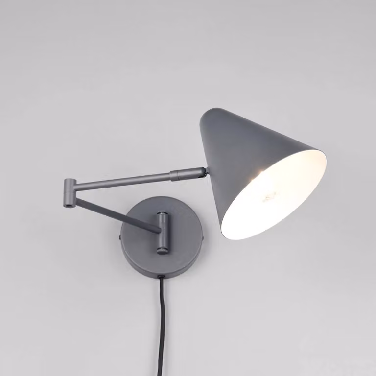 Trio Lighting Applique da parete Cosima, Nero, Soggiorno / Sala da pranzo, Metallo, Moderno, Applique