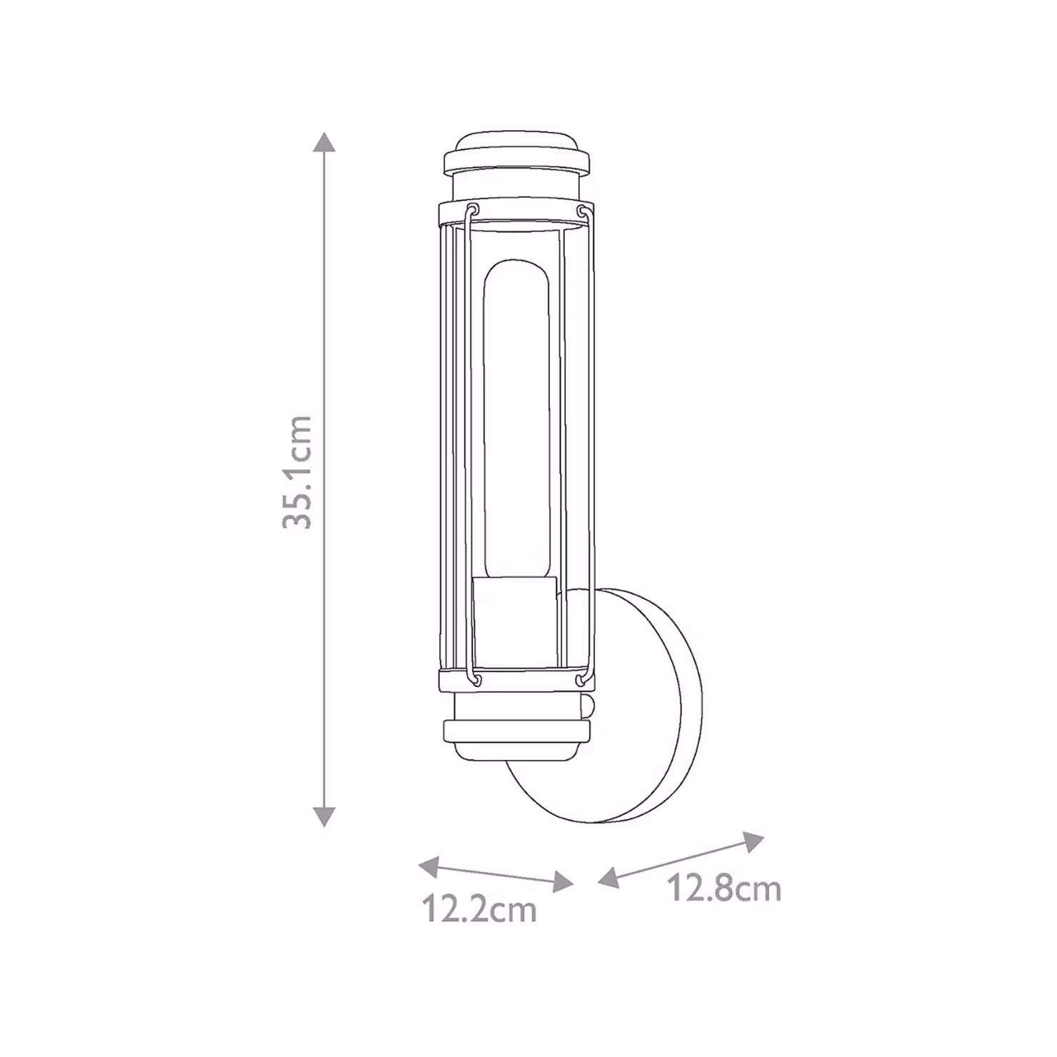 HINKLEY Applique da parete Masthead, dimmerabile, Chiaro / Trasparente, Bagno, Metallo, Moderno, Applique