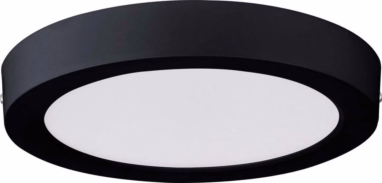 Lampada da soffitto a LED Eglo Idun-E nera, Ø 22,5 cm, luce bianca calda