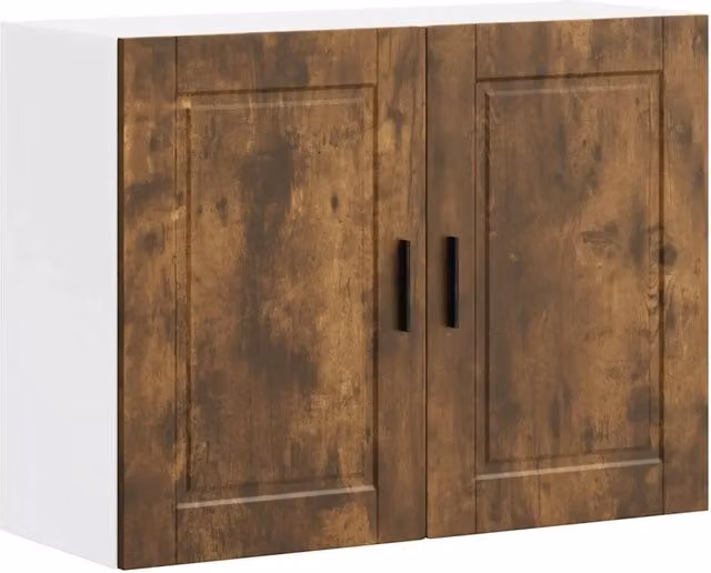 Armadio pensile da cucina design moderno pratico stoccaggio 80 x 31 x 60 cm in legno ingegnerizzato rovere fumo 02_0050377