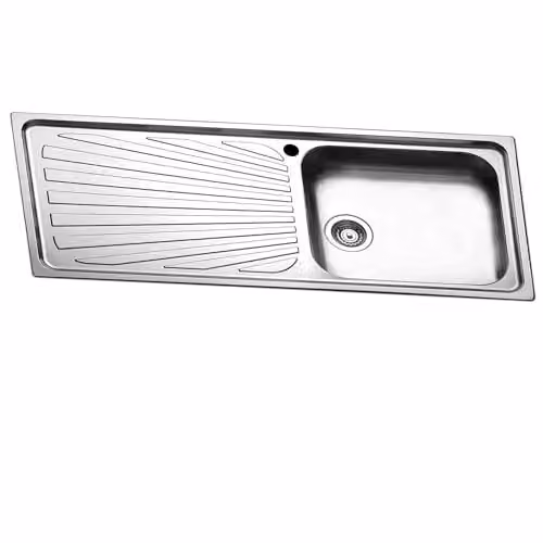 Lavello Cucina Incasso 1 Vasca Gocciolatoio 116cm Acciaio Inox TO1161IRBC