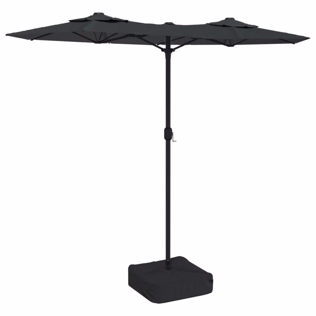 Ombrellone a Doppia Testa Antracite 316x145 cm