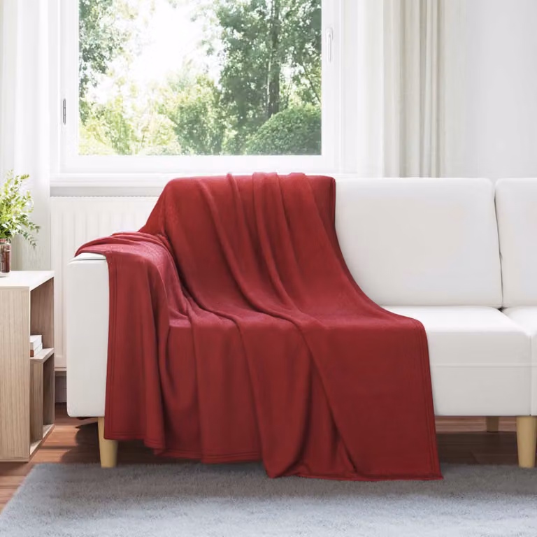 Coperta in pile morbida vidaXL Rossa L: 200 cm, P: 150 cm