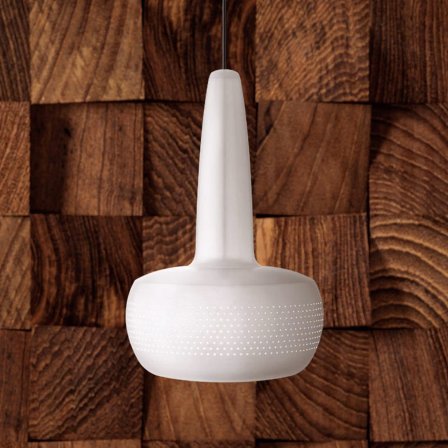 UMAGE Lampada a sospensione Clava, dimmerabile, Bianco / Opale, Soggiorno / Sala da pranzo, Alluminio, Design, Lampada a sospensione