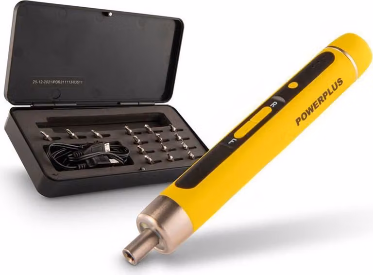 POWERPLUS POWX00416 - Cacciavite di precisione a batteria 4V e accessori.