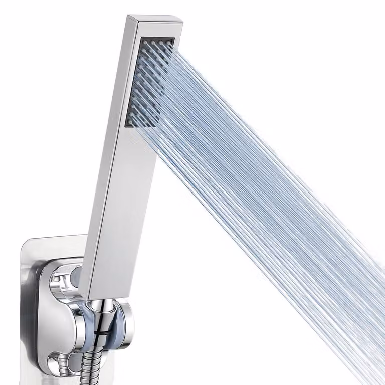 Set completo per rubinetto a maniglia, interamente in metallo cromato, quadrato, ad alta pressione, con installazione semplice