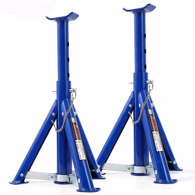 Carrello a treppiede da 3 tonnellate, regolabile e pieghevole, colore blu, per campeggio