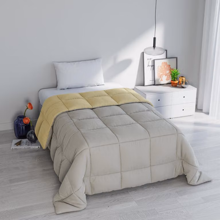 Trapunta invernale ELEGANT, color grigio chiaro/crema, 220x260 cm