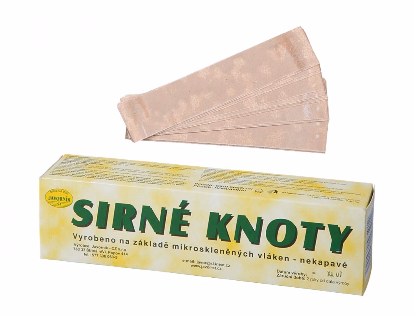 Stoppini di zolfo 18x4cm 400g 80pz