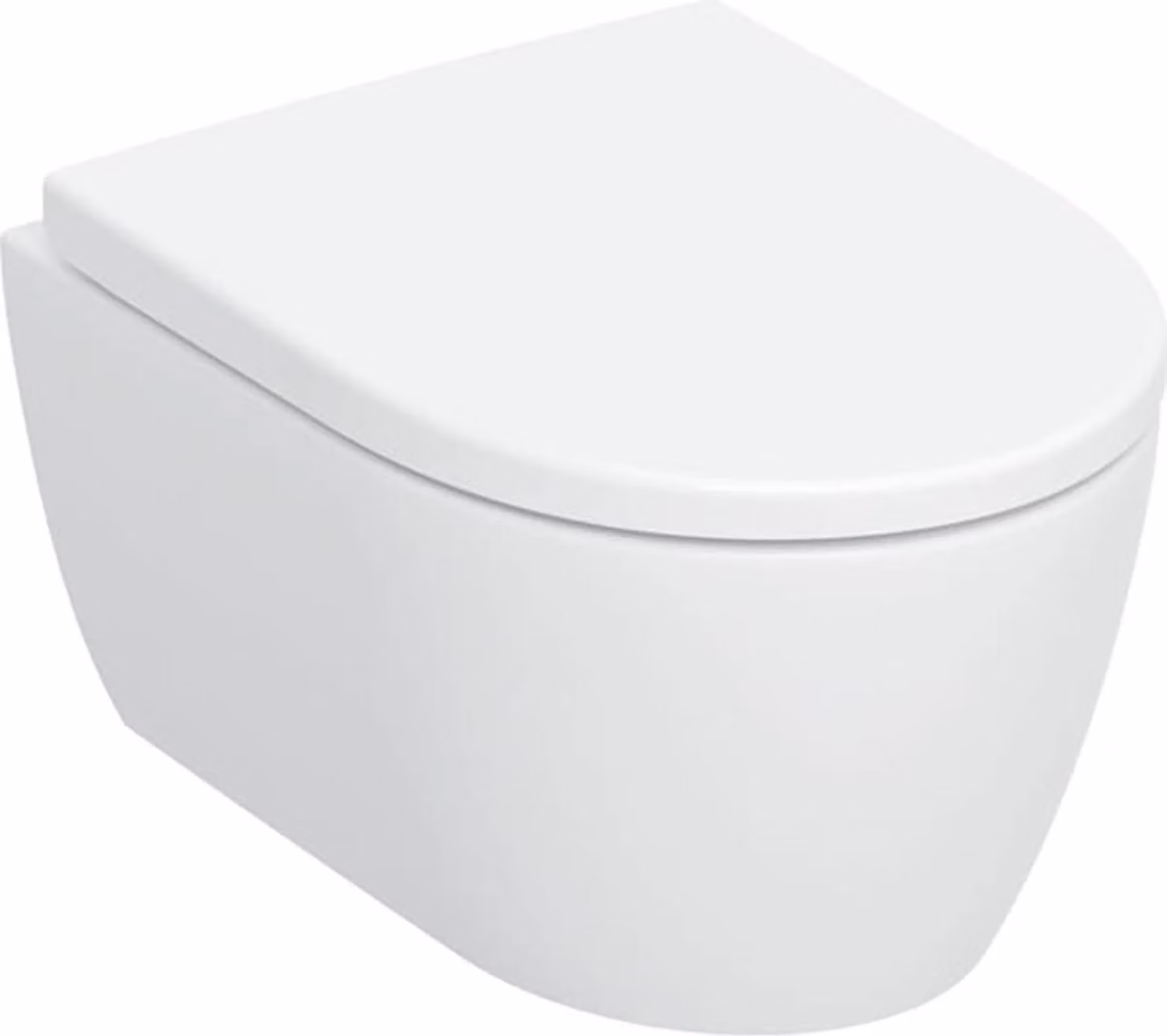 Geberit iCon Set WC suspendu, à fond creux, saillie réduite, design céramique fermé, TurboFlush, siège de WC inclus, 503.048.00.1, 503.048.00.1