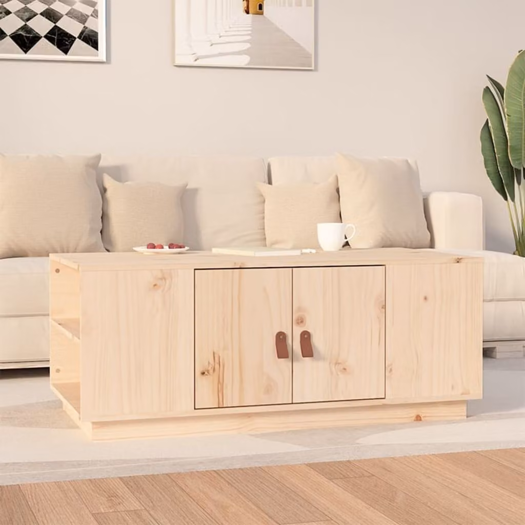 vidaXL Tavolino 100x50x41 cm in pino massiccio - Tavolino - Tavoli da caffè - Tavolino - Tavolino da divano